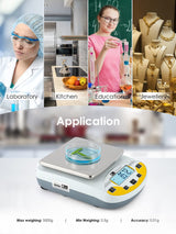 CGOLDENWALL Precision Lab Scale 5000gX0.01g Analytical Electronic Balance Digital Laboratory Scale Precision Jewelry Scales Kitchen Weighing CGOLDENWALL