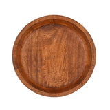EDHAS Mango Wood Decorative Round Carved Bowl for Decoration, Centerpiece Bowl for Table (10" x 10" x 2.5") EDHAS