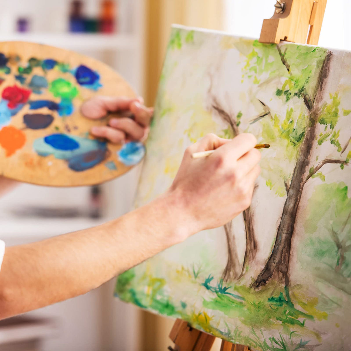 Wood Canvas Boards Unfinished Wooden Panel Boards Wood Paint Pouring Panels for Painting Drawing Home Decor (8 Pieces,12 x 12 x 0.8 Inches) Youyole