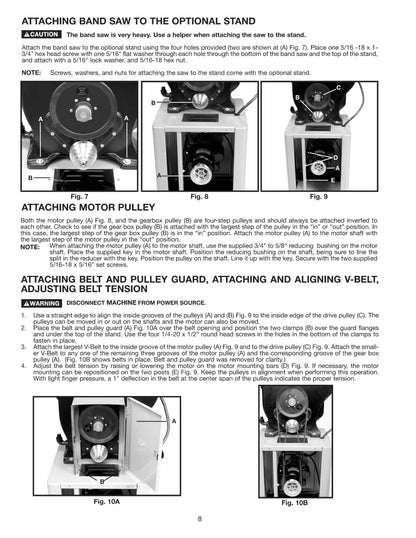 DELTA 14 Inch Wood-Metal Band Saw 28-303 Instructions & Parts Manual - WoodArtSupply