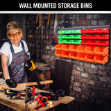 SWANLAKE 30PCS Wall Mounted Storage Bins, Plastic Garage Rack,Screw Storage,Tool Organizers. SWANLAKE GARDEN TOOLS