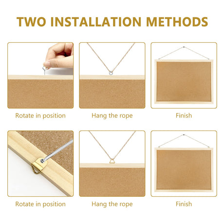 GDMINLO Cork Board Bulletin Board, 15.7"X 12" pin Boards for Walls, Oak Wood Finish Frame, Wall Mounted Cork Board for Office Home and School(Pins, GDMINLO