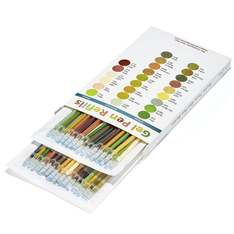 OfficeGoods Gel Pen Refills - 24 Individual Colors - Fits Most Gel Pens - Fast Drying Ink - Perfect for Artists, Adult & Kids Coloring Books, OfficeGoods