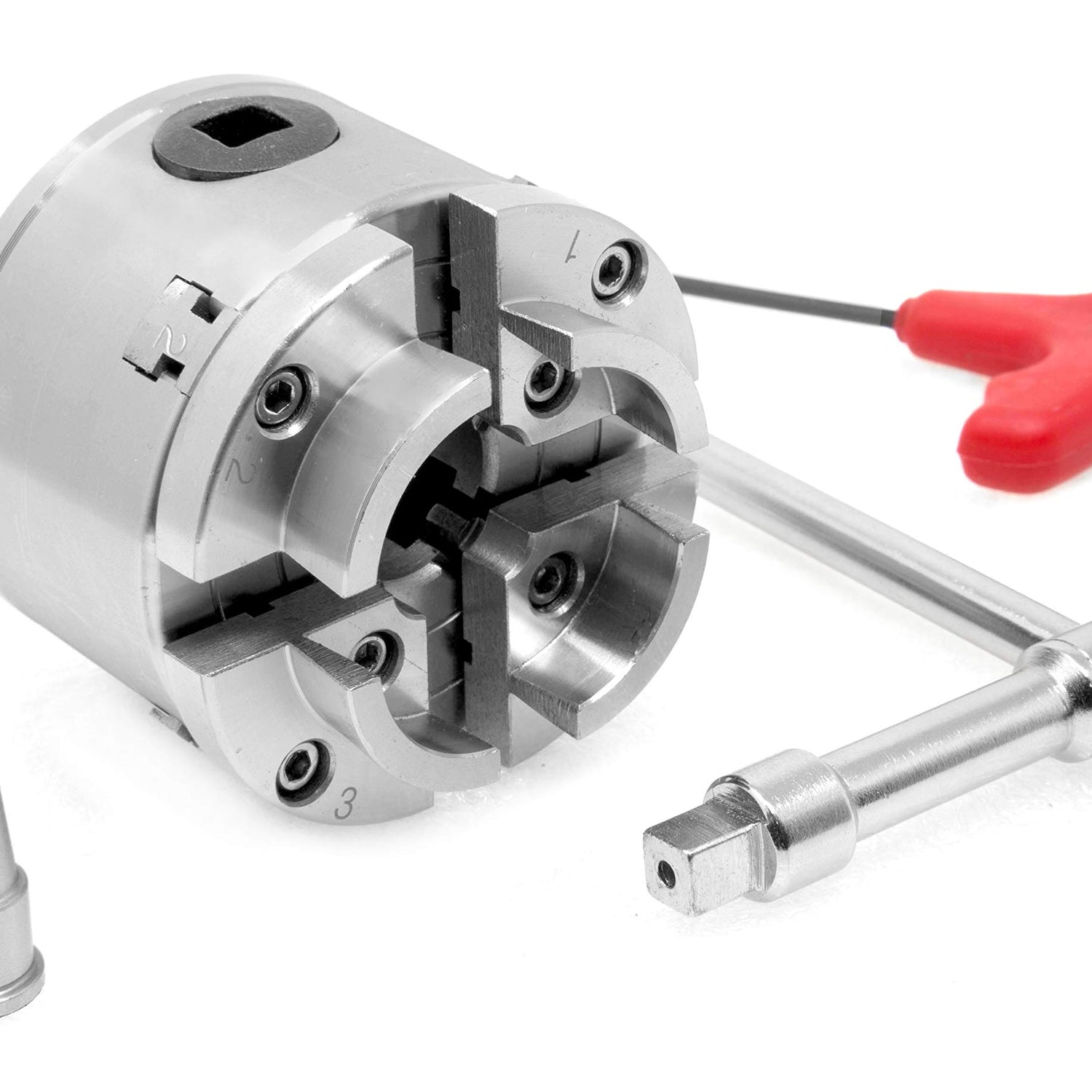 WEN LA4275 2.75-Inch 4-Jaw Self-Centering Keyed Lathe Chuck Set with 1-Inch x 8TPI Thread WEN