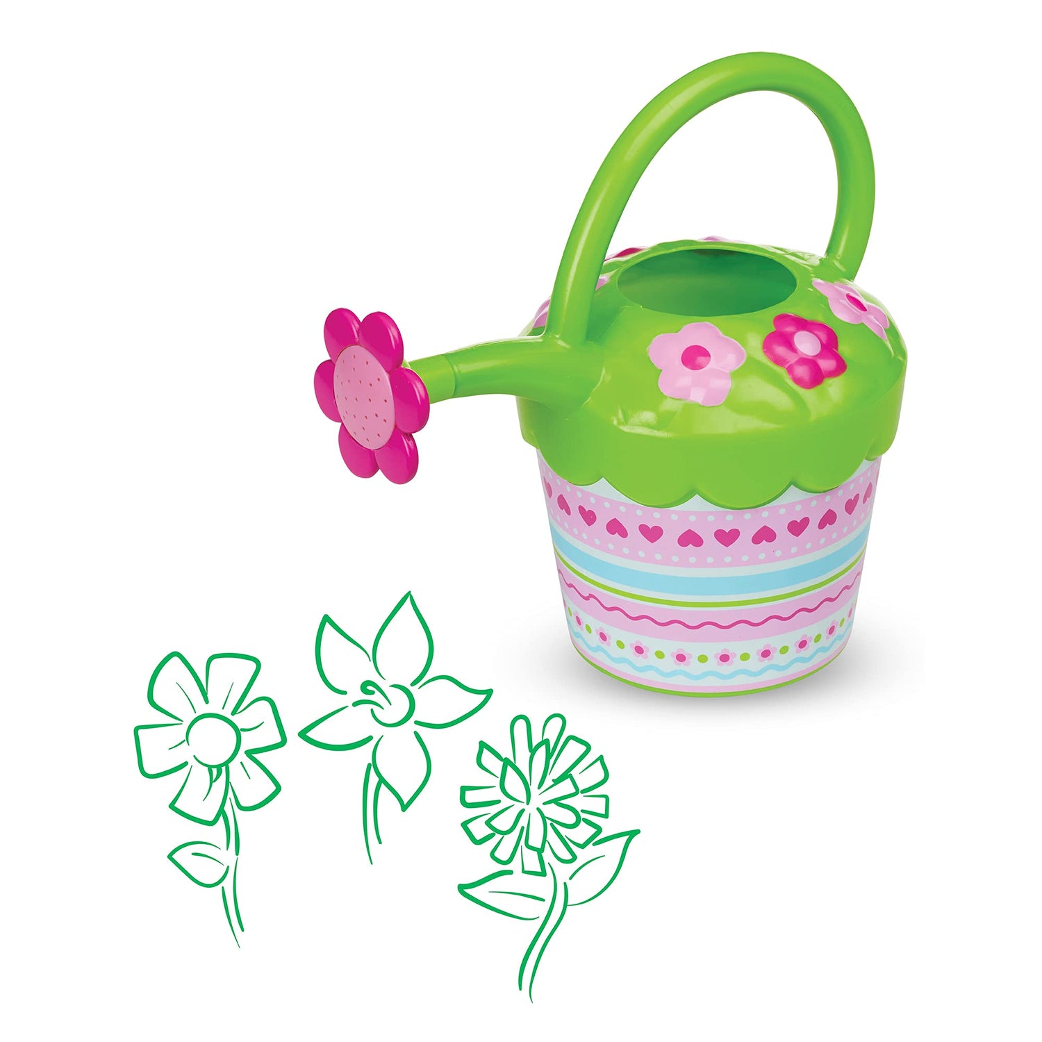 Melissa & Doug Sunny Patch Pretty Petals Flower Watering Can - Pretend Play Toy Melissa & Doug