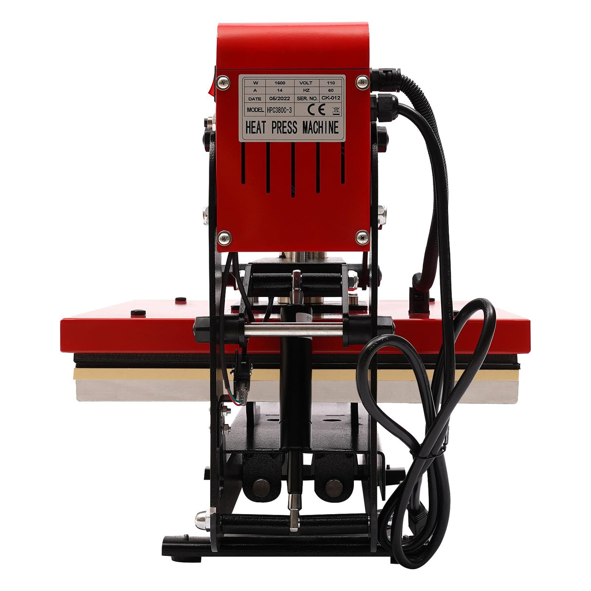 Heat Press Machine for T Shirt, 16"x20" Slide Out Auto Open Digital T-Shirt Printer Machine, Red Clamshell Semi-Automatic Sublimation Printer YIYIBYUS