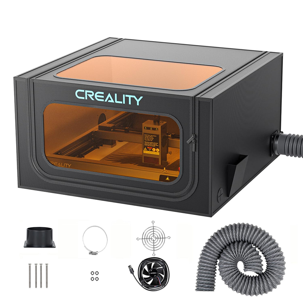 Creality Laser Engraver Enclosure 2.0, Laser Engraving Machine Protective Cover with Eye Protection, Insulates Against Fumes and Odors for Laser Skouphy