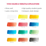 SAKURA Koi Pocket Field Sketch Kit - Watercolor Sets for Painting On the Go - 12 Colors - 1 Water Brush - 1 Sponge - 1 Palette SAKURA