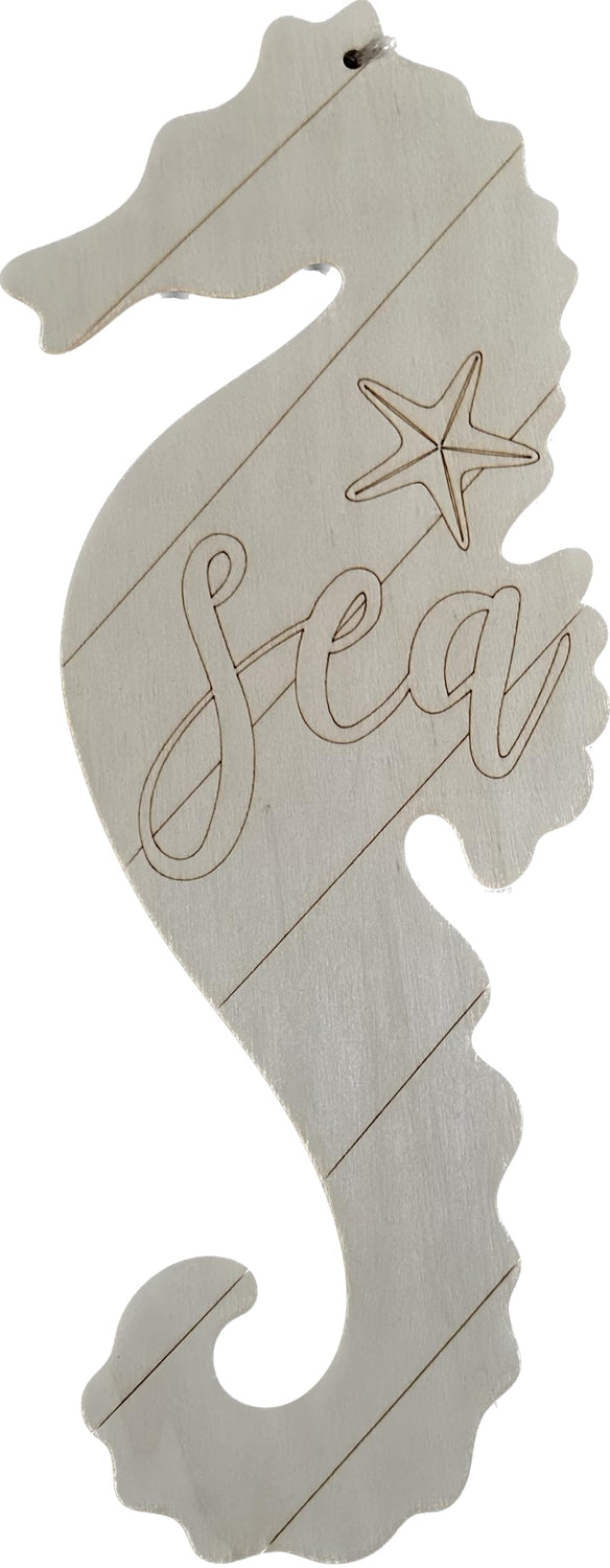 Unfinished Wooden Seahorse Cutout, 16", Pack of 1 Wooden Shapes for Crafts and Summer & Nautical Decor and Crafting. Home Decor Generic