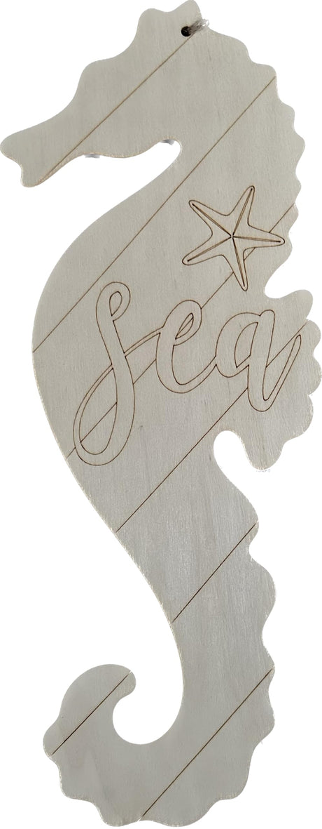 Unfinished Wooden Seahorse Cutout, 16", Pack of 1 Wooden Shapes for Crafts and Summer & Nautical Decor and Crafting. Home Decor Generic