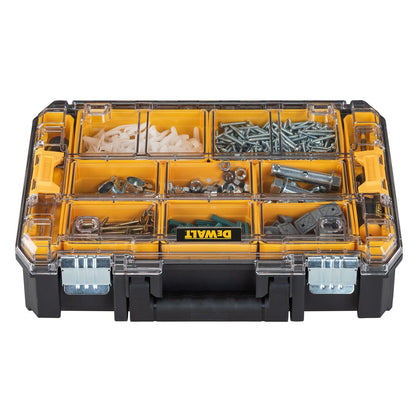 DEWALT TSTAK Tool Organizer, Holds Up To 44 lbs., Clear Lid Organizer, Compartments for Small Tools and Accessories (DWST17805)