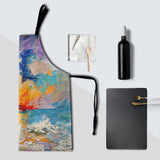 Giwawa Oil Paint Painting Apron - Adjustable Neck & Hidden Centre Pocket - Colorful Rainbow Art Summer Kitchen Apron Colored Artist Smock Chef Garden Giwawa