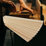 misppro 10 Pieces Blank Natural Pine Wood Rectangle Boards Panels Wooden Pieces for Art Crafts - 30cm misppro