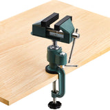 Fasmov Swivel 3" Universal Table Vise Tilts Rotate 360° Universal Work, Table Vice Portable for Workbench, Home, Drilling, Woodworking, and More, Fasmov