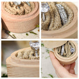 Personalized Ring Box Wedding Ring Box for Anniversary Wedding Engagement Personalized Gifts Wood Proposal Ring Box for Women Men Boyfriend Couple EDSG