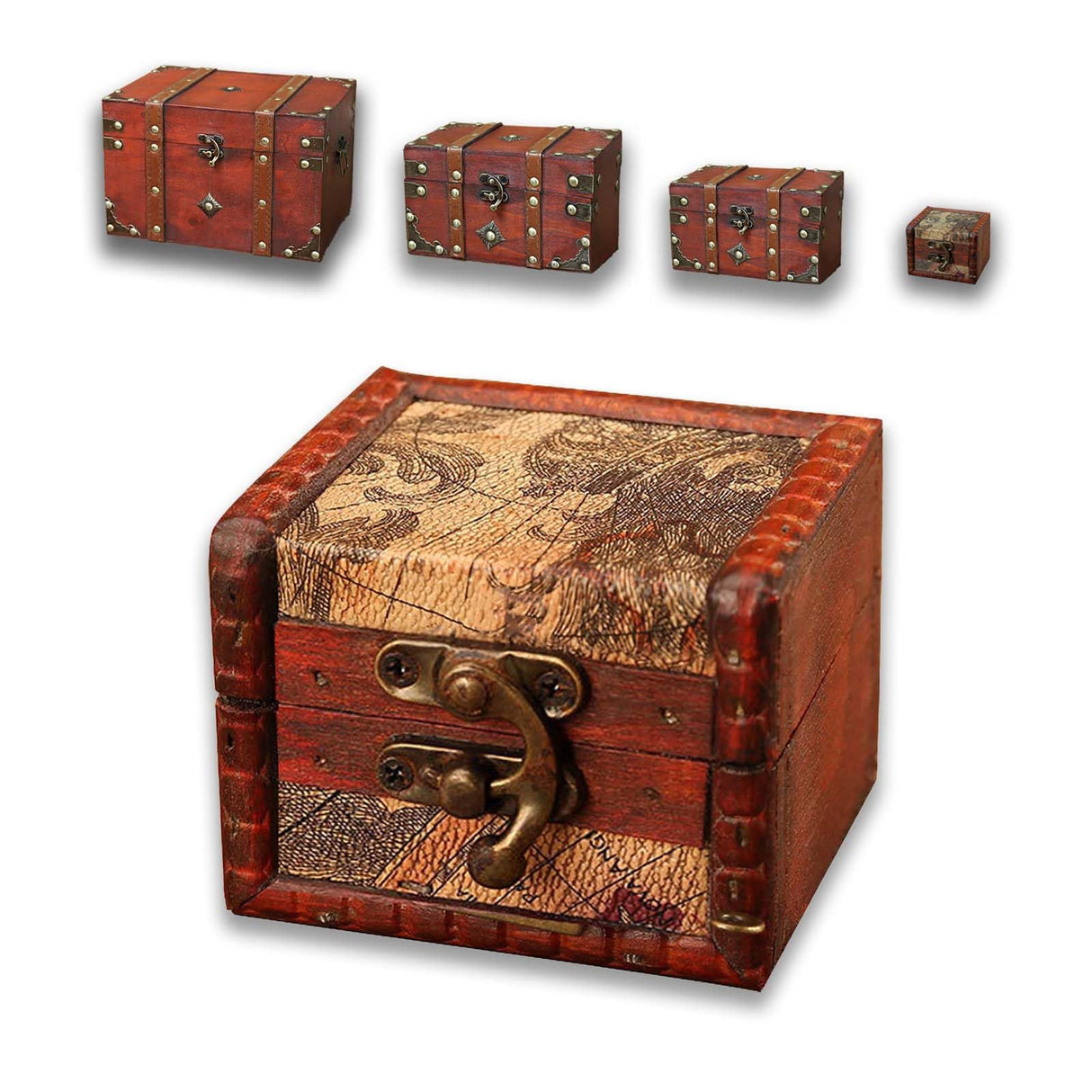 GemJelry Wooden Jewelry Box, Classical Wood Jewlery Box Jewelery Storage Box Case Holder Jewellery Chest Organizer Mom Gifts Mothers Day Gift for GemJelry