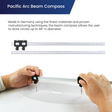 Pacific Arc - Beam Compass - Graduated - Metal- 13 inch w/Ruling Pen, and Lead Holder Pacific Arc