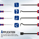 WORKPRO 9Pcs Precision Pick & Hook Set with Scraper, Automotive & Electronic Hand Tools, W000846A WORKPRO