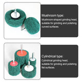 6PCS Non Woven Abrasive Buffing Polishing Wheel Drill Attachment Set,Scouring Pads Power Scrubber Cleaning Kit (Green) Hiqalty