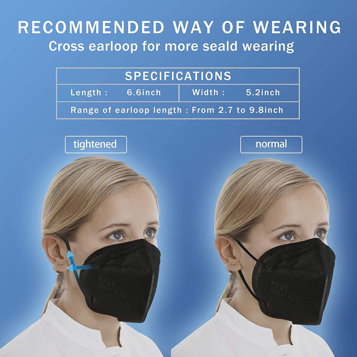 Hotodeal KN95 Face Mask 40 PCs, Black KN95, 5 Layers Cup Dust Mask, for Men, Women, Healthcare/Essential Workers Hotodeal