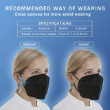 Hotodeal KN95 Face Mask 40 PCs, Black KN95, 5 Layers Cup Dust Mask, for Men, Women, Healthcare/Essential Workers Hotodeal