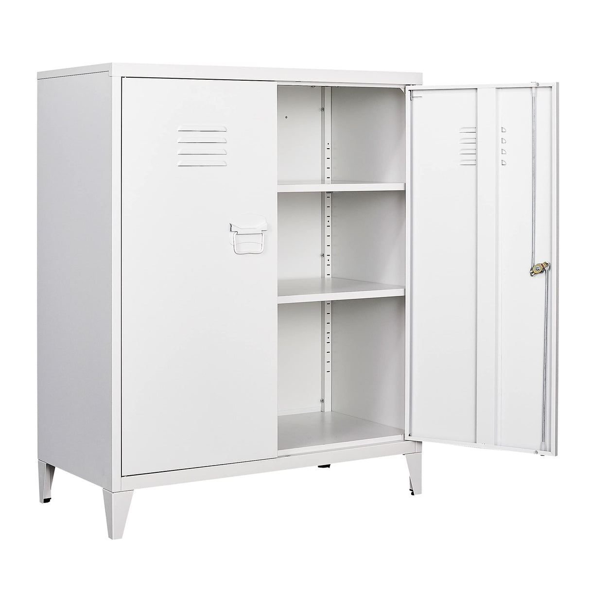 SISESOL Storage Cabinet with Doors and Shelves,40" Metal Storage Cabinet with Lock Door Adjustable Shelf,File Cabinet for Office Storage Cabinet, SISESOL