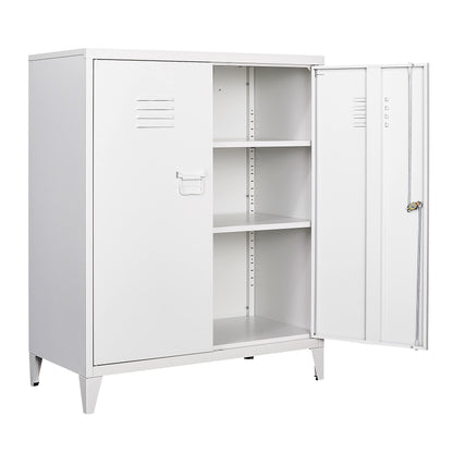 SISESOL Storage Cabinet with Doors and Shelves,40" Metal Storage Cabinet with Lock Door Adjustable Shelf,File Cabinet for Office Storage Cabinet, - WoodArtSupply