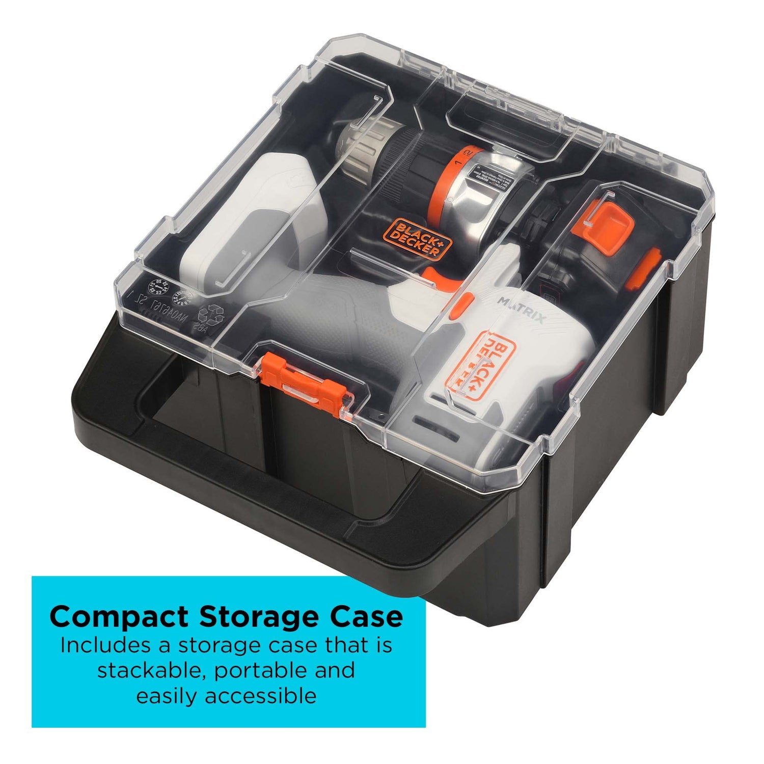 BLACK+DECKER BLACK+DECKER MATRIX 20V MAX* Drill Kit with Storage Case (BDCDMT120WCSTFF) BLACK+DECKER