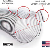 4" x 50’ Ultra Flex Clear Vue Heavy Duty PVC Dust Debris and Fume Collection Hose MADE IN USA! Fulton Woodworking Tools
