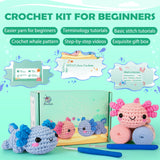 Crochet Kit for Beginner, Crochet Starter Kit w Step-by-Step Video Tutorials, Crochet Kit for Beginners, Beginner Crochet Kit for Adults Kids Women Crochetta