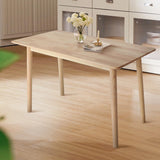 Ironalita Solid Wood Dining Table Small Rectangle Kitchen Table for Small Spaces, 47" Mid Century Modern Natural Wooden Dinning Tables, Solid Wood Ironalita