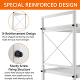 YOHKOH 5 Tier Metal Storage Rack Closet Shelves,Standing Storage Shelf Units for Laundry Bathroom Kitchen Pantry Closet(White,17.0L x 12.9W x 53.3H) YOHKOH