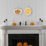 PartyKindom 2Pcs Wooden Pendant Wood Boards Unfinished Halloween Door Sign chirtmas Decor Fall Decor Wood Pumpkin Welcome Sign DIY Halloween Decor PartyKindom