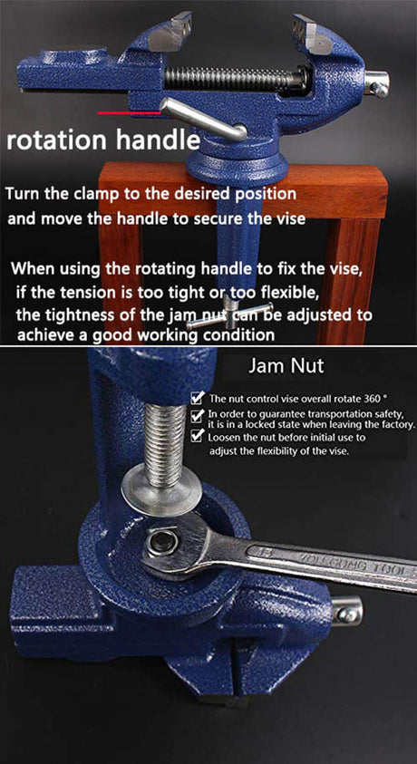 MYTEC Home Vise Clamp-On Vise，2.5" MYTEC