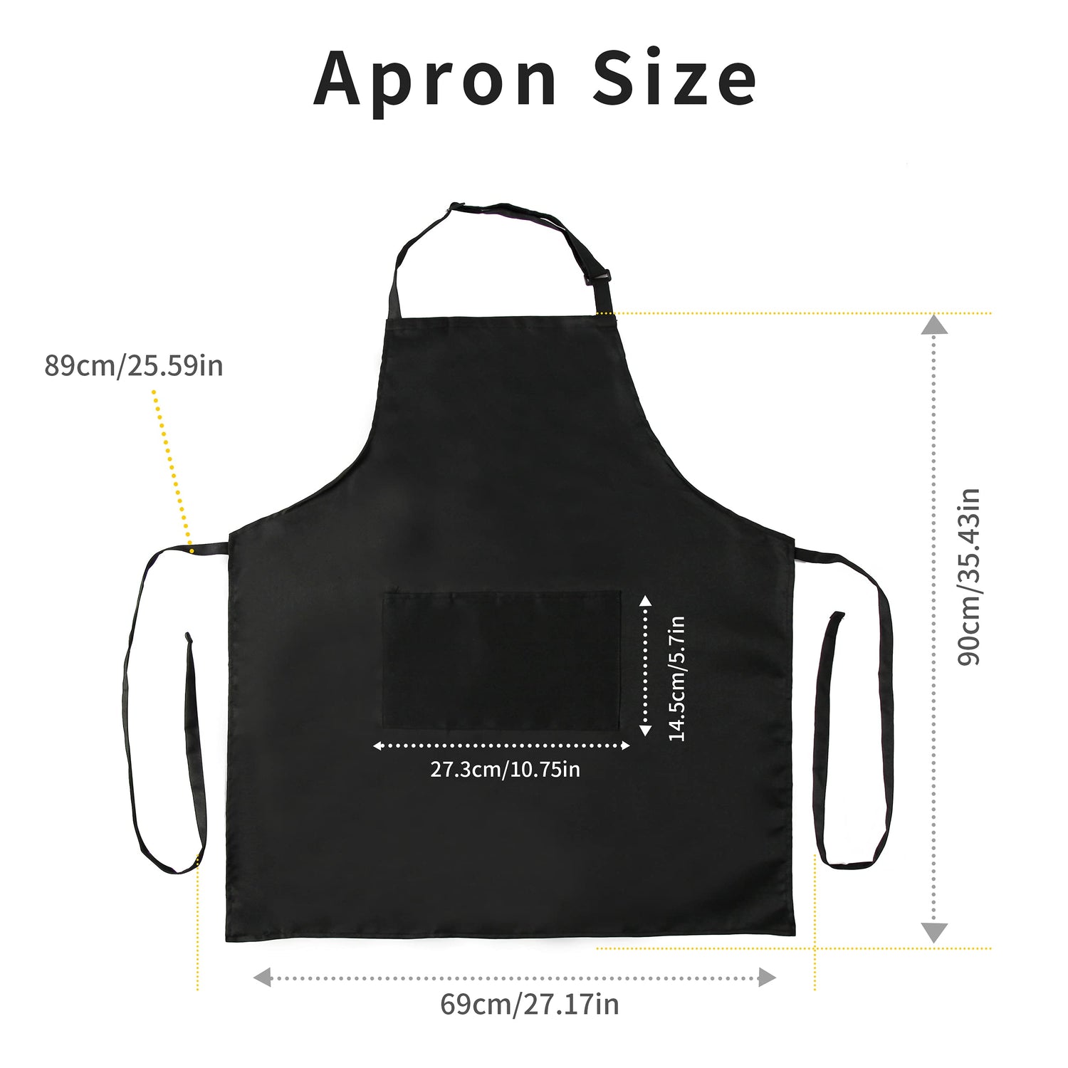 Tosewever 2 Pack Adjustable Bib Apron, Waterdrop Resistant Aprons with 2 Pockets Cooking Kitchen Restaurant Aprons for Women Men Chef, BBQ Drawing Tosewever