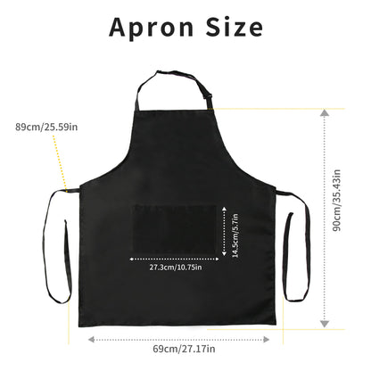 Tosewever 2 Pack Adjustable Bib Apron, Waterdrop Resistant Aprons with 2 Pockets Cooking Kitchen Restaurant Aprons for Women Men Chef, BBQ Drawing