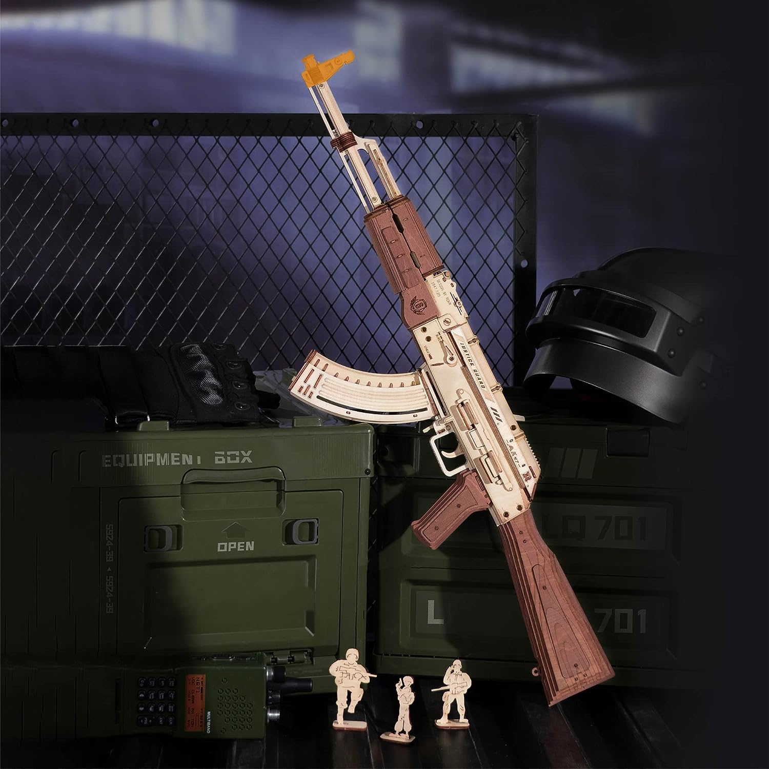 3D Wooden Puzzles for Adults, DIY Rubber Band Gun, Wood Model Building Kits for Kids, Wooden Toy Gun Puzzle for Family Time Unique Gifts Wowood