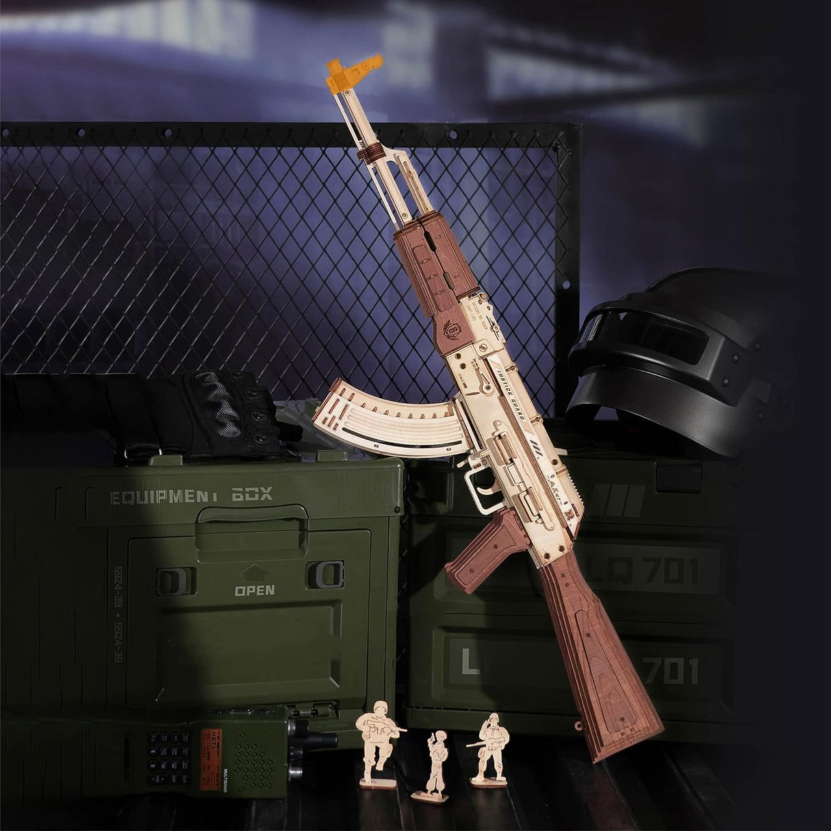 3D Wooden Puzzles for Adults, DIY Rubber Band Gun, Wood Model Building Kits for Kids, Wooden Toy Gun Puzzle for Family Time Unique Gifts Wowood