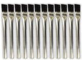 BRISTLE INDUSTRIAL BRUSHES 12 Pc Acid Brushes Set | Lightweight Aluminum Handles | 3/4" (1.9 cm) Width | Ideal for Caustic Substances, Glues, Sealers BRISTLE INDUSTRIAL BRUSHES