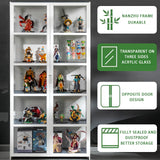 HDROGUV 5-Tier Acrylic Glass Curio Display Cabinet – Stylish Organiser for Books, Toys, and Collectibles HDROGUV