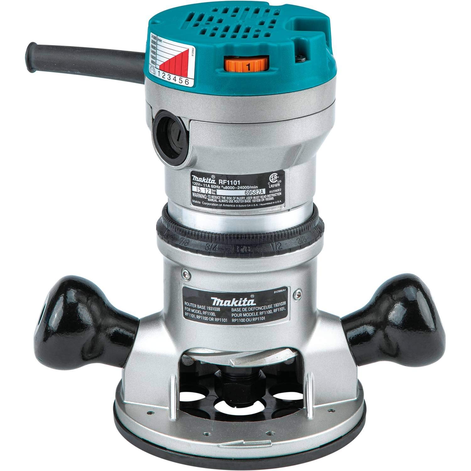 Makita RF1101KIT2 2-1/4 HP* Router Kit, with Plunge Base Makita