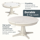 Furniture of America Coleman Transitional Round Wood 3 in 1 Table 54 in. for Dining, Casino Games, Chess, Poker and Domino, Billiard Room Essentials Furniture of America