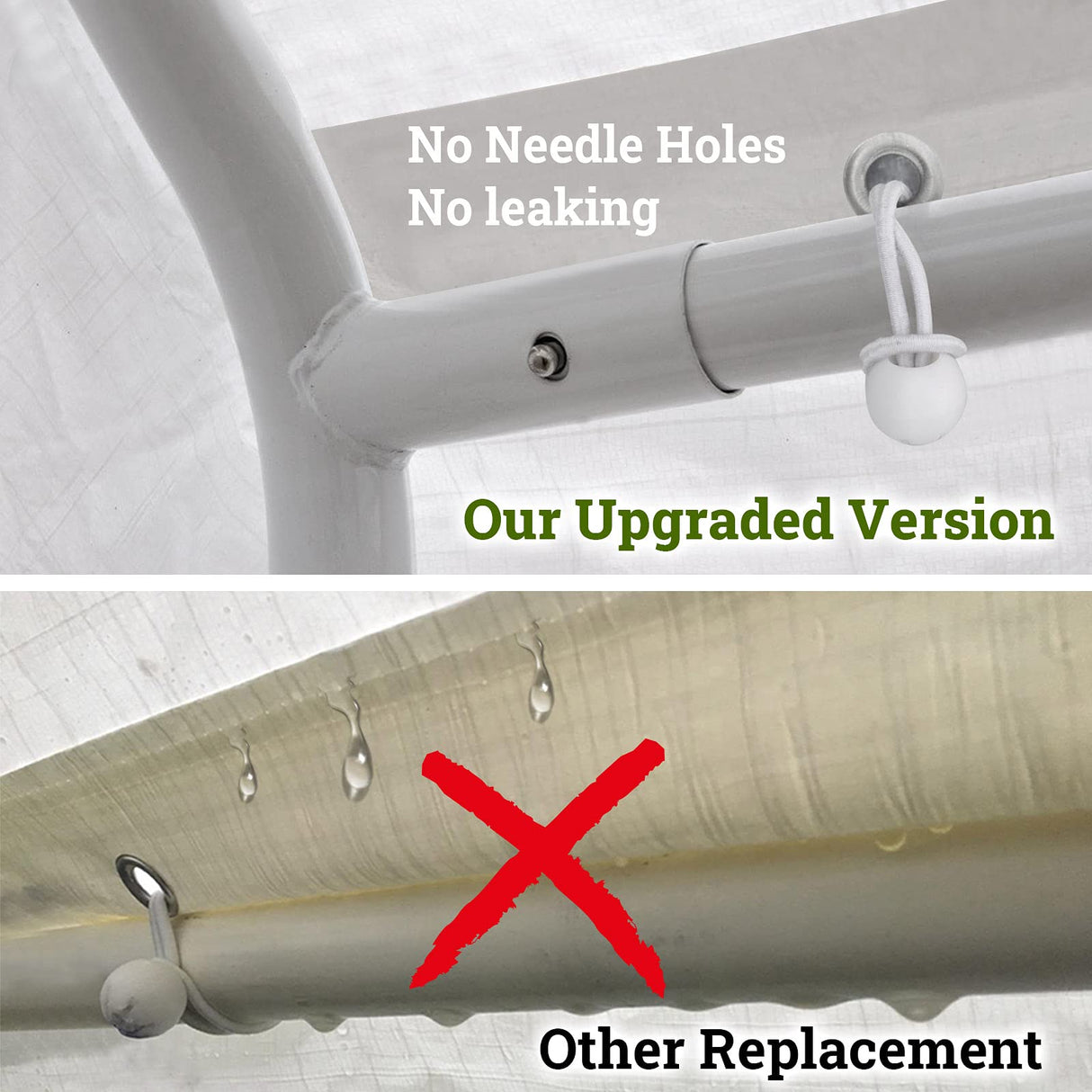 YardGrow 12 x 20 Feet Replacement Top Canopy Roof Cover for Carport Garage Shelter with Bungees, Frame Not Included (White) YardGrow