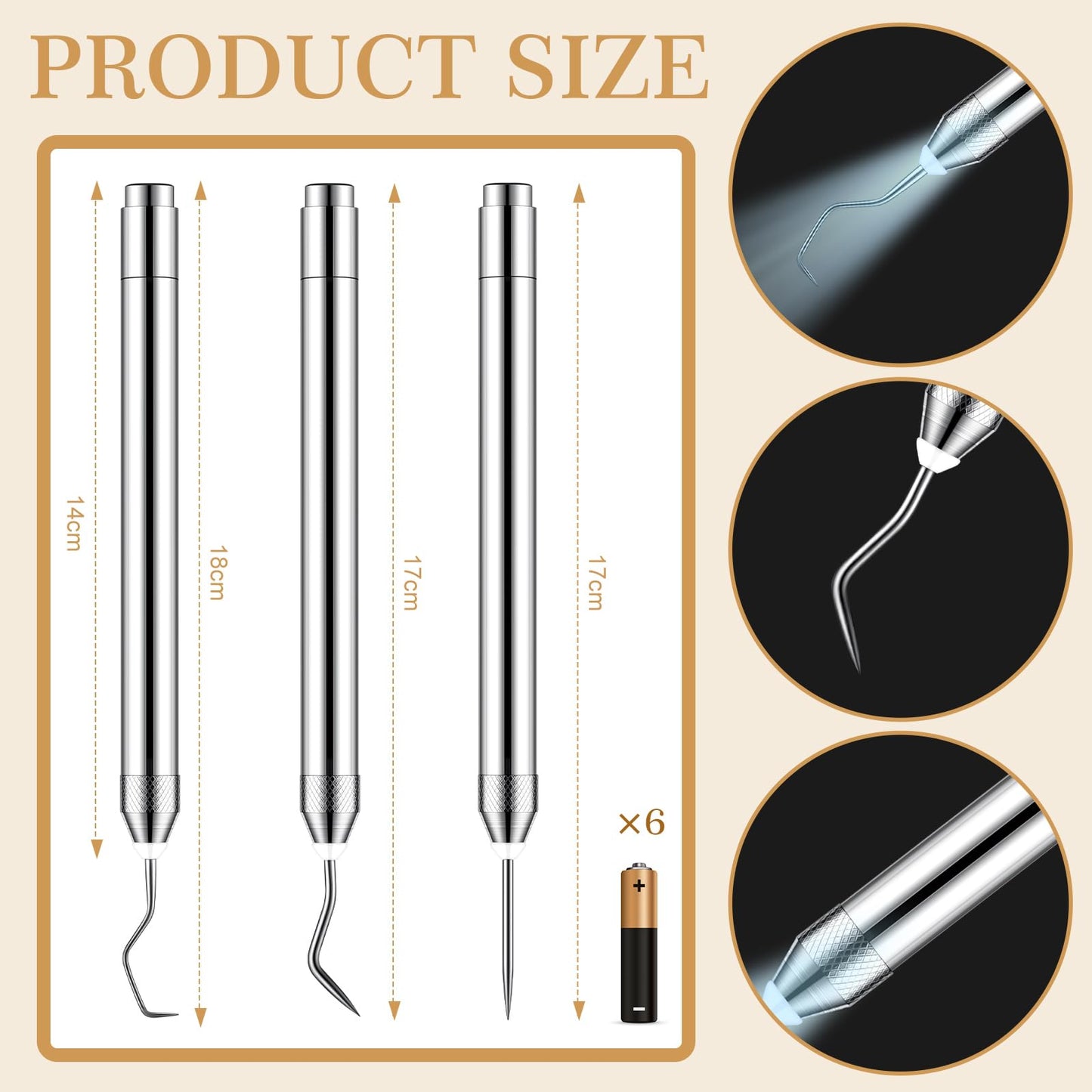3 Pcs Weeding Tools for Vinyl with LED Light Set Pin Pen Weeding Tool Weeding Pen Craft Tweezers Pin Tools for Cutting Machines Crafting Accessories