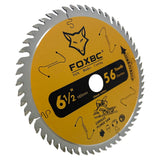 FOXBC 6-1/2" 56T Carbide-Tipped Track Saw Blade for Makita B-07353 Plunge Circular Saw, Wen CT1065, Replacement for Makita B-57342, Wen BL655 Saw FOXBC