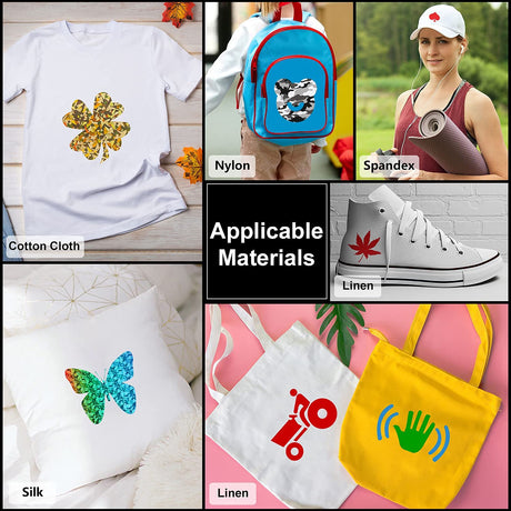 CAREGY HTV Heat Transfer Vinyl Bundle: 80 Pack 12" x 10" Iron on Vinyl for T-Shirt, 53 Assorted Colors for All Cutter Machine or Heat Press Machine CAREGY