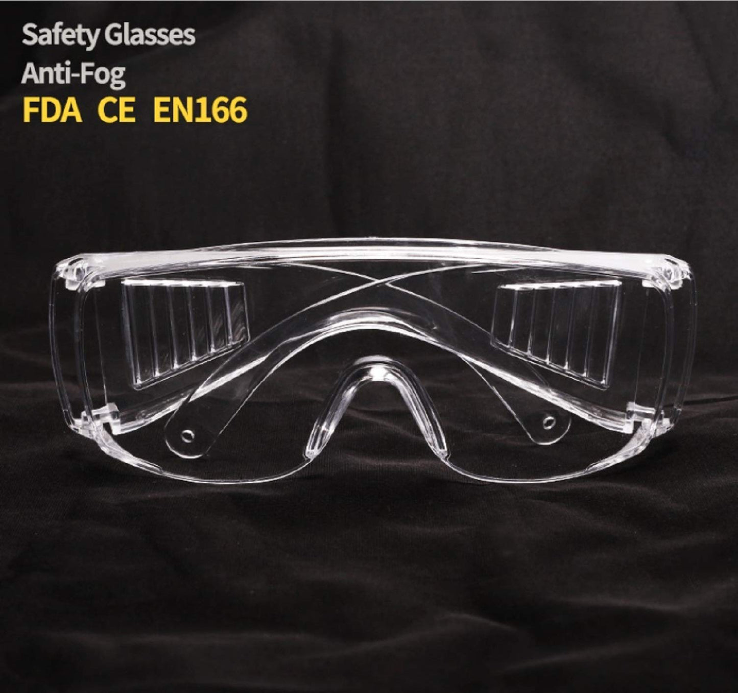 Safety Glasses (2 Pack) Anti Fog & Shattered Proof, ANSI Z87.1 & EN 166 UV Resistant Protective Eyewear Safety Goggles, Wide Frame Eye Shield Goggles - WoodArtSupply