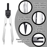 EKG Caliper ECG Calipers Measuring Tool with Ruler Electrocardiogram Drafting Divider for Nursing (Black, 8 Pieces) Frienda