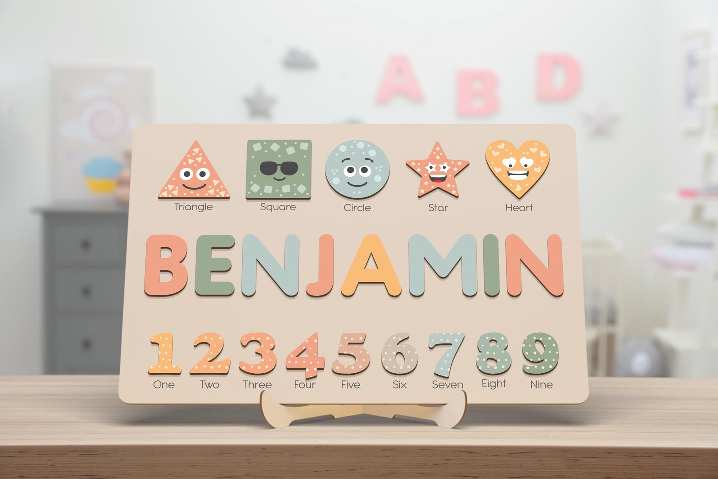 Name Puzzle for Kids, Montessori Board, Personalized Custom Name Puzzle Sign, Toddler Gift, Baby Name Gift, Gift for Kids, Christmas Gifts - WoodArtSupply