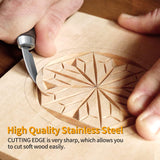 JIAN Wood Carving Tools Set - Wood Carving Knife Kit for Beginners, Adults, and Kids, Includes 3 Whittling Knives for DIY Woodworking and Carving JIAN